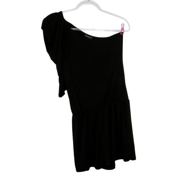 Venus Black Formal One Shoulder Romper Small - Picture 2 of 5